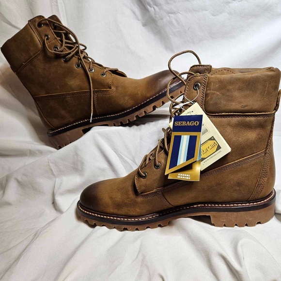 Captain/comfort/work Sebago boots.
Never worn. Leather uppers, Vibram soles. main image 4